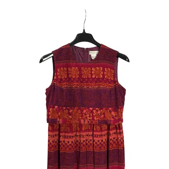 Vintage Y2K Worthington Floral Print Sleeveless Maxi Dress 10 Boho Lined - Picture 2 of 8